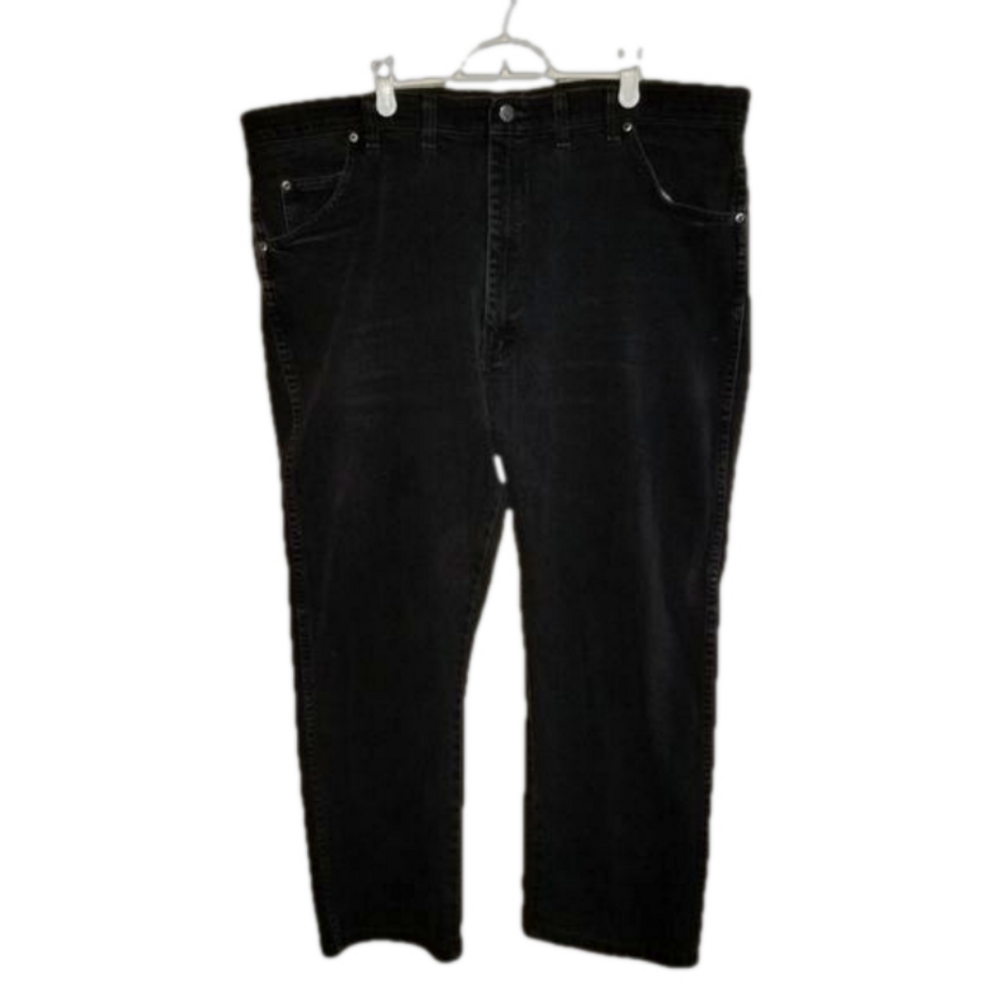 Wrangler Mens Blue Jeans Straight Leg Label Reads 44x30 *Shorter*